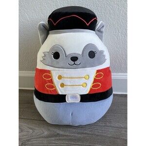 Squishmallows Christmas Squad Gracelynn the Artic Fox Nutcracker 15” Large EUC